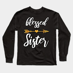 Blessed Sister Girls Women Family Thanksgiving Long Sleeve T-Shirt